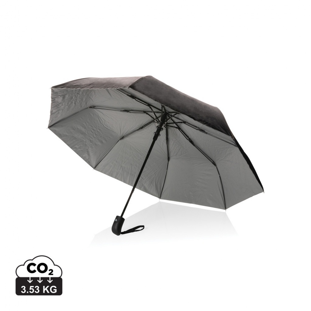 Logo trade promotional giveaways picture of: 21" Impact AWARE™ RPET 190T Pongee dual colour mini umbrella